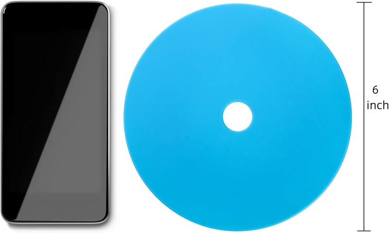 Eorbow 20 Pcs 6 Inch Flat Cones Spot Markers, Non-Skid Floor Hole Spot Markers, Soccer Cones Field Court Markers, Flat Discs Training Field Cones for Sports Speed Agility Practice, 5 Colors - Image 2